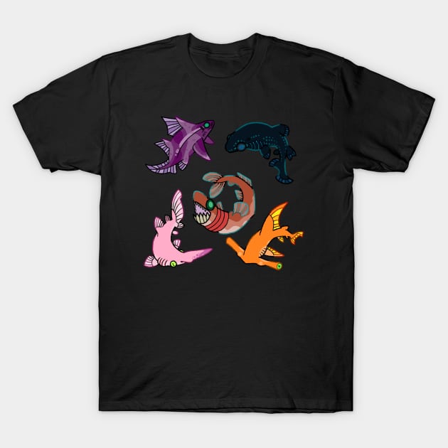 Weirdos of the deep sea T-Shirt by GusDrawsThings